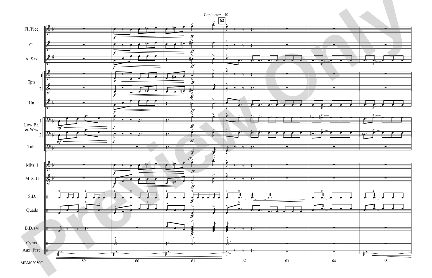 Harry Potter and the Sorcerer's Stone, Part II: Marching Band Conductor Score & Parts