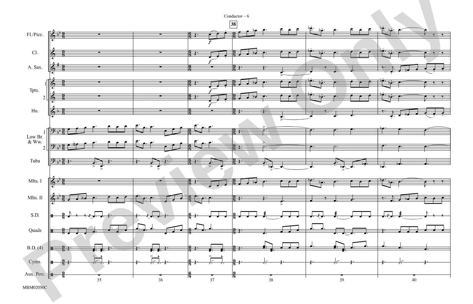 Harry Potter and the Sorcerer's Stone, Part II: Marching Band Conductor Score & Parts