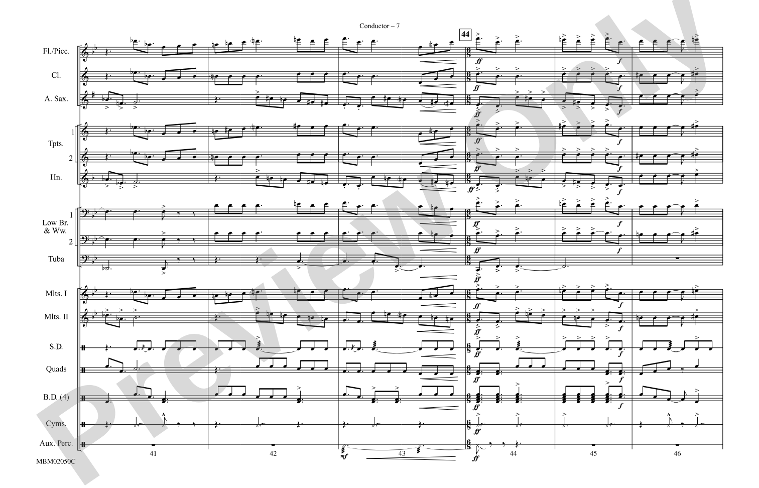 Harry Potter and the Sorcerer's Stone, Part II: Marching Band Conductor Score & Parts