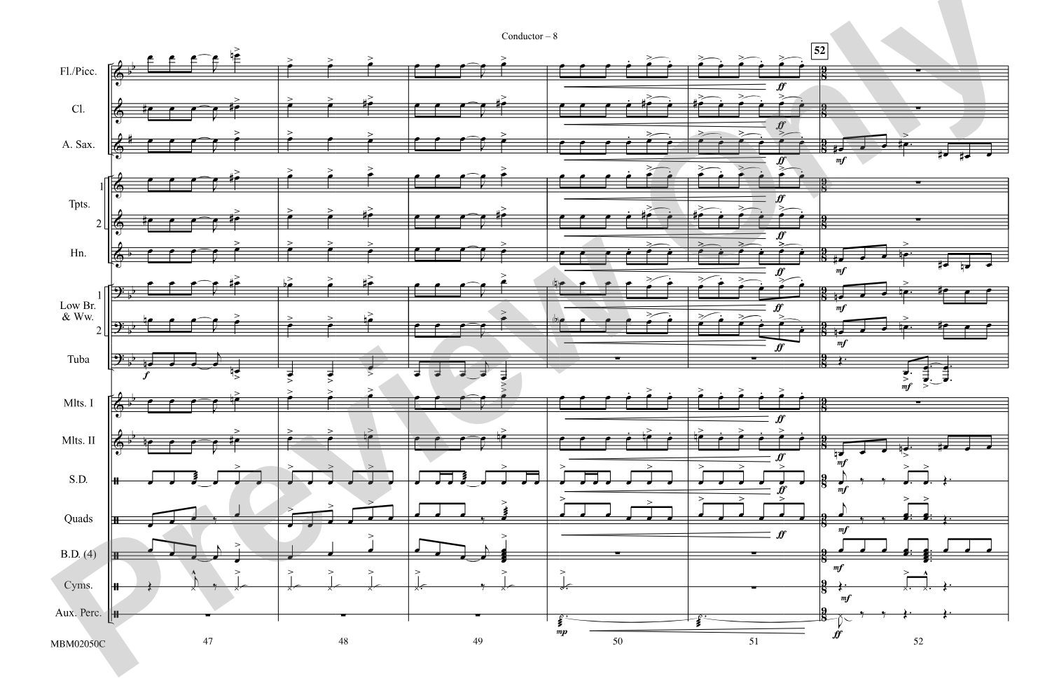 Harry Potter and the Sorcerer's Stone, Part II: Marching Band Conductor Score & Parts