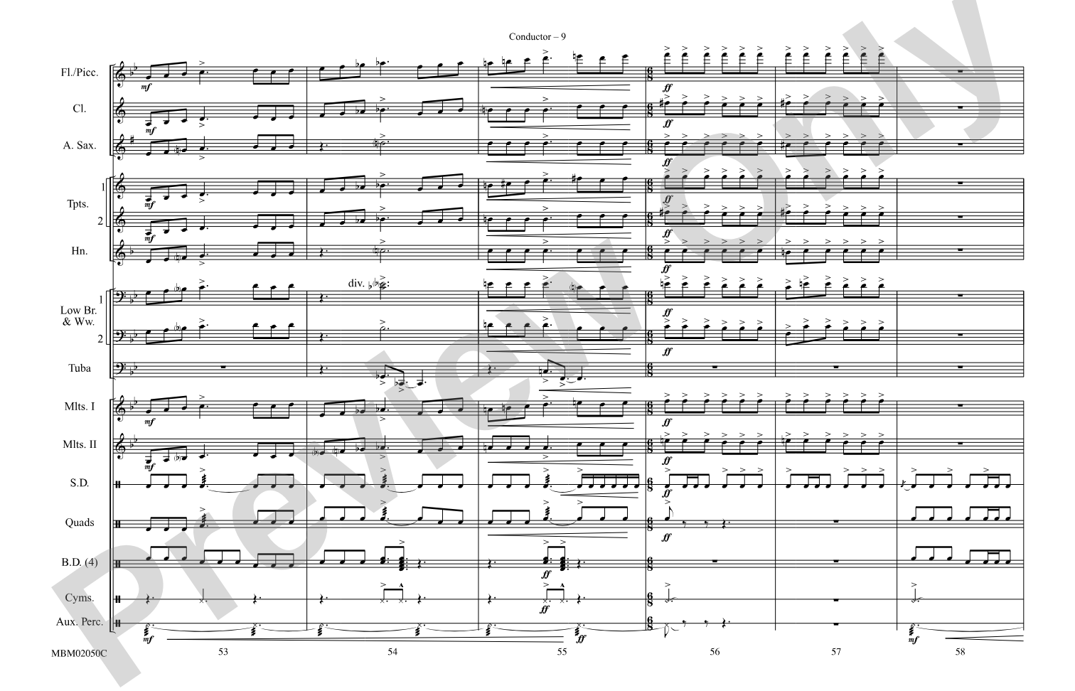 Harry Potter and the Sorcerer's Stone, Part II: Marching Band Conductor Score & Parts