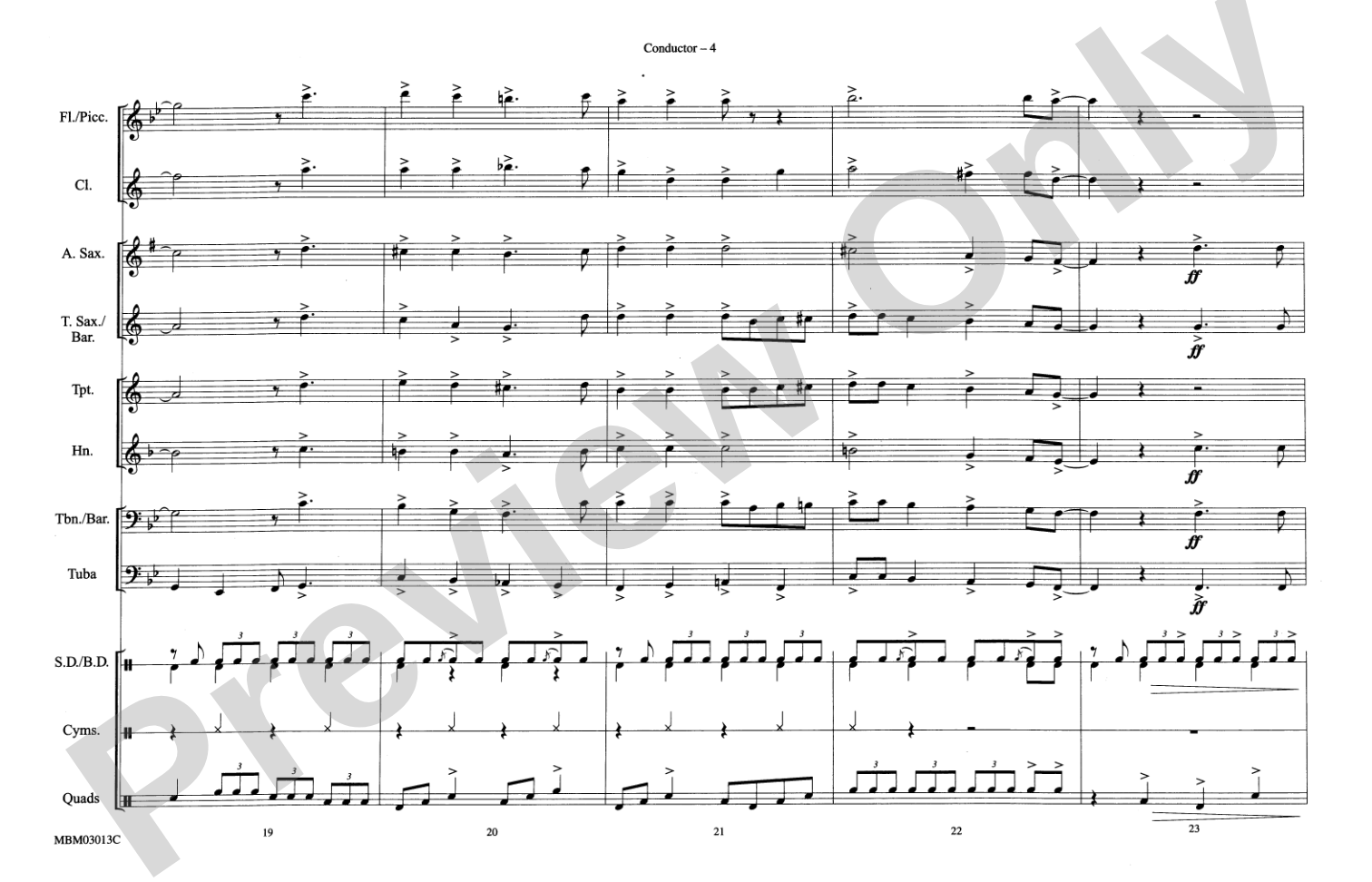 Santa Claus Is Coming to Town: Marching Band Conductor Score & Parts