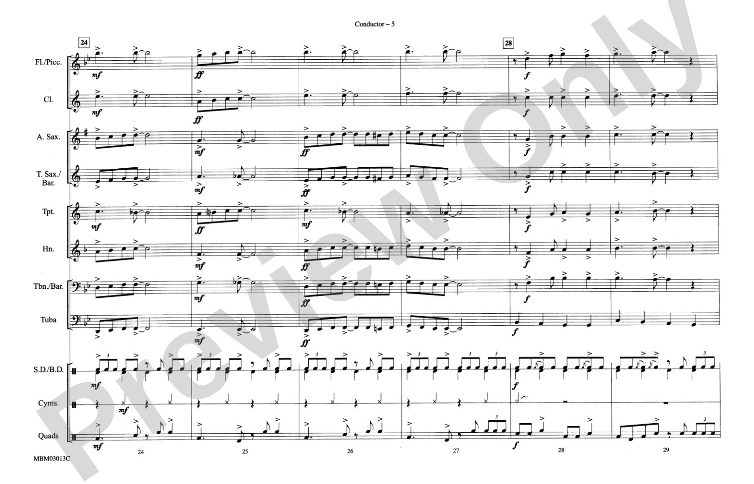Santa Claus Is Coming to Town: Marching Band Conductor Score & Parts