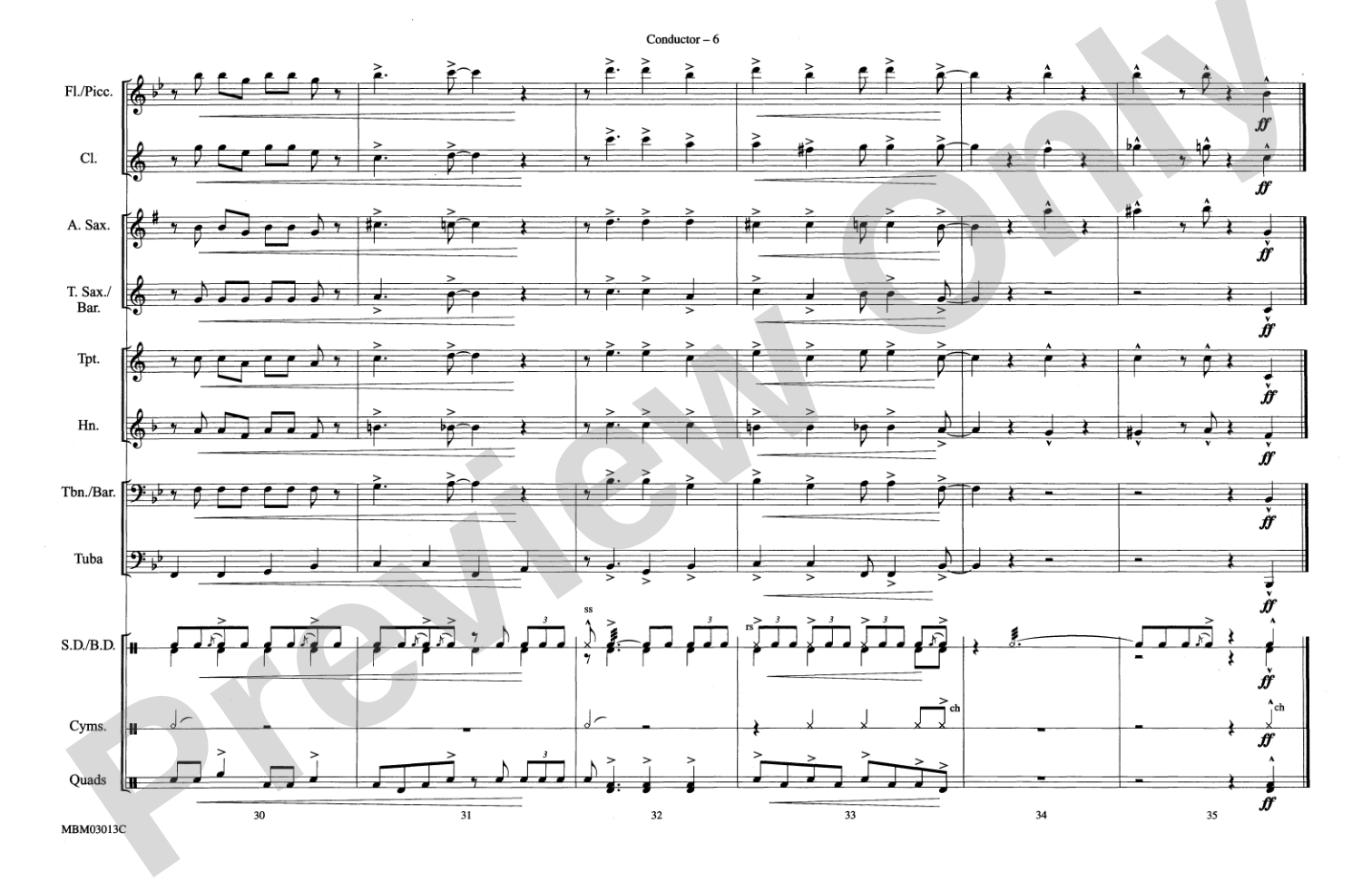 Santa Claus Is Coming to Town: Marching Band Conductor Score & Parts