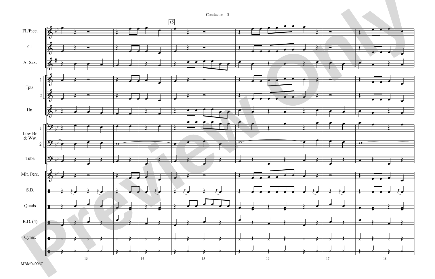 The Chicken Dance: Marching Band Conductor Score & Parts