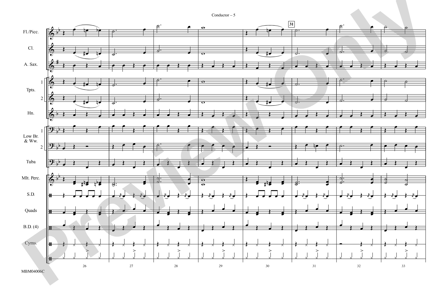 The Chicken Dance: Marching Band Conductor Score & Parts