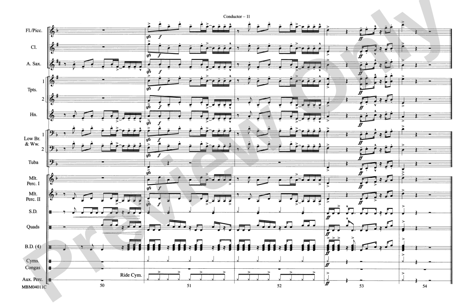 Crazy in Love: Marching Band Conductor Score & Parts