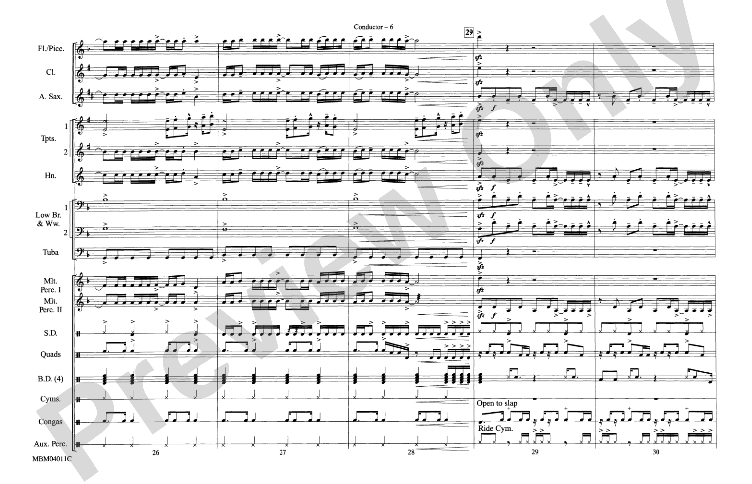 Crazy in Love: Marching Band Conductor Score & Parts