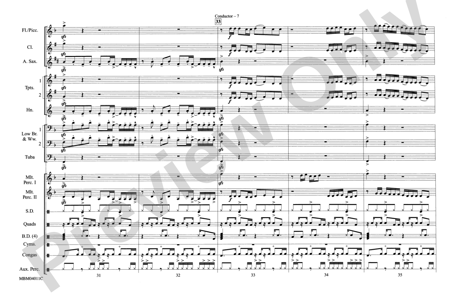Crazy in Love: Marching Band Conductor Score & Parts