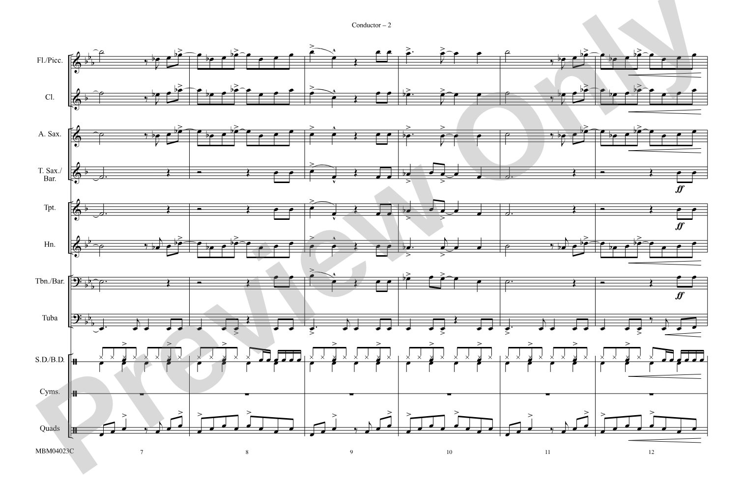 Jumpin' Jack Flash: Marching Band Conductor Score & Parts