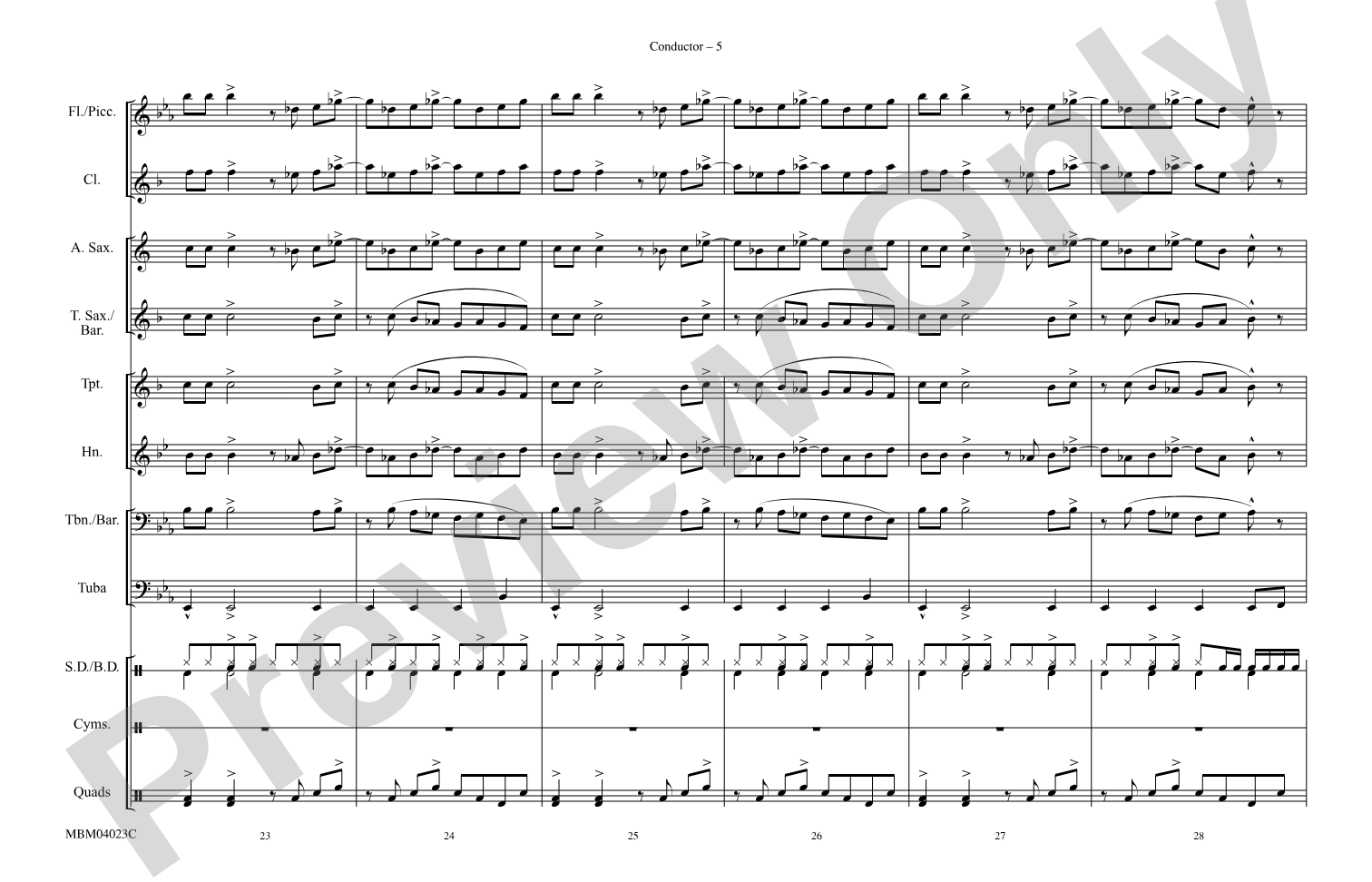 Jumpin' Jack Flash: Marching Band Conductor Score & Parts