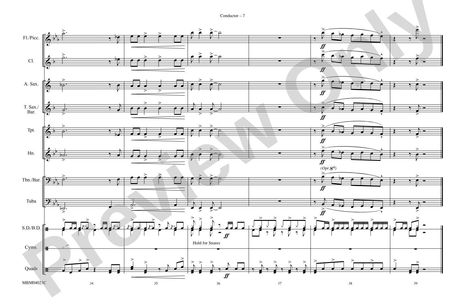 Jumpin' Jack Flash: Marching Band Conductor Score & Parts