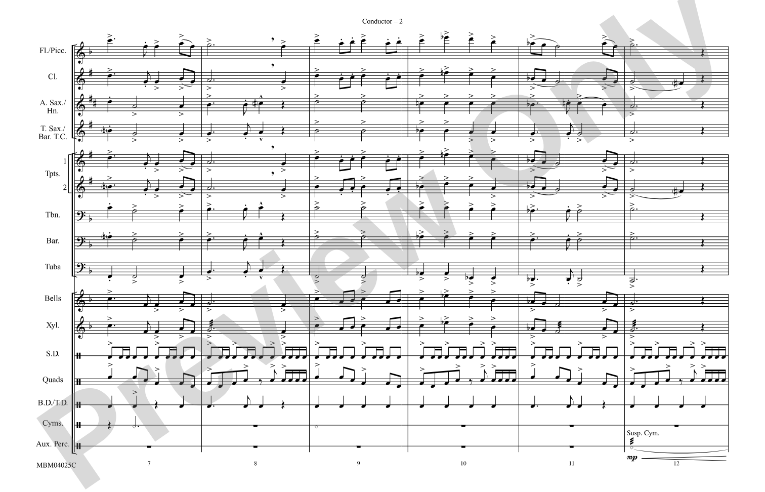 Spitfire: Marching Band Conductor Score & Parts