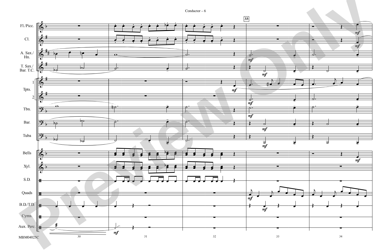 Spitfire: Marching Band Conductor Score & Parts