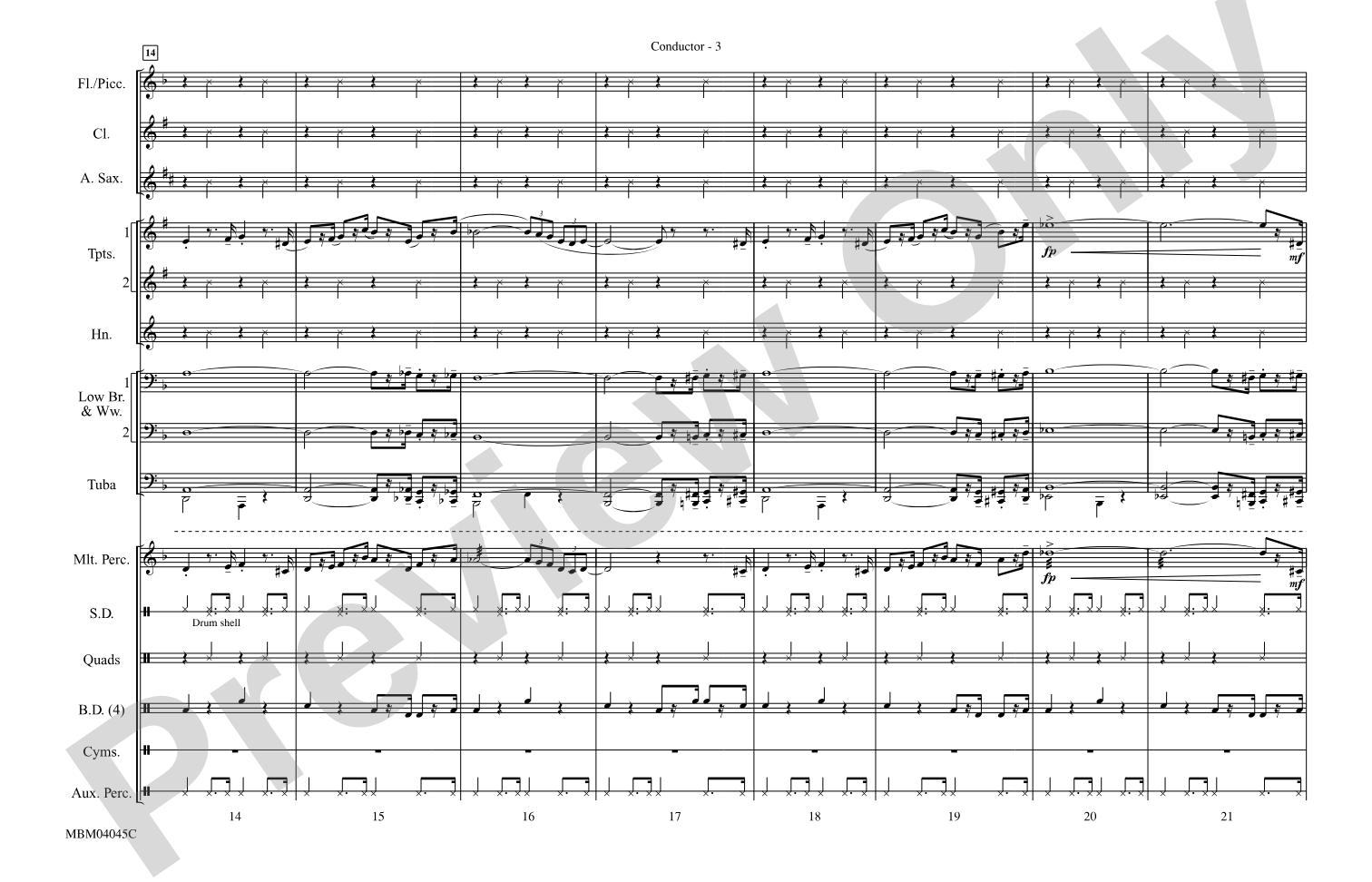 The Pink Panther: Marching Band Conductor Score & Parts