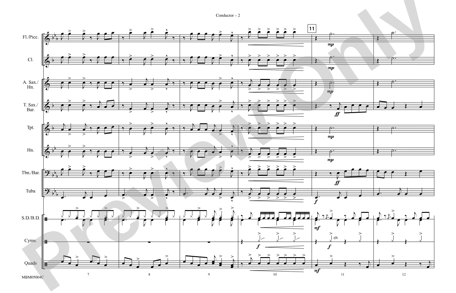 Another Saturday Night: Marching Band Conductor Score & Parts