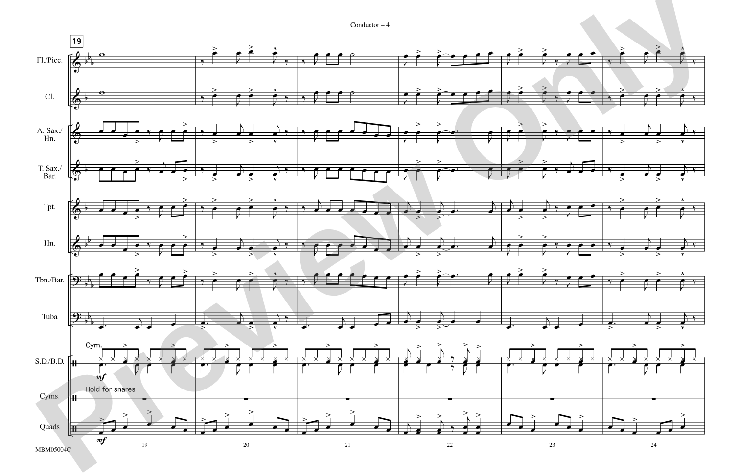 Another Saturday Night: Marching Band Conductor Score & Parts