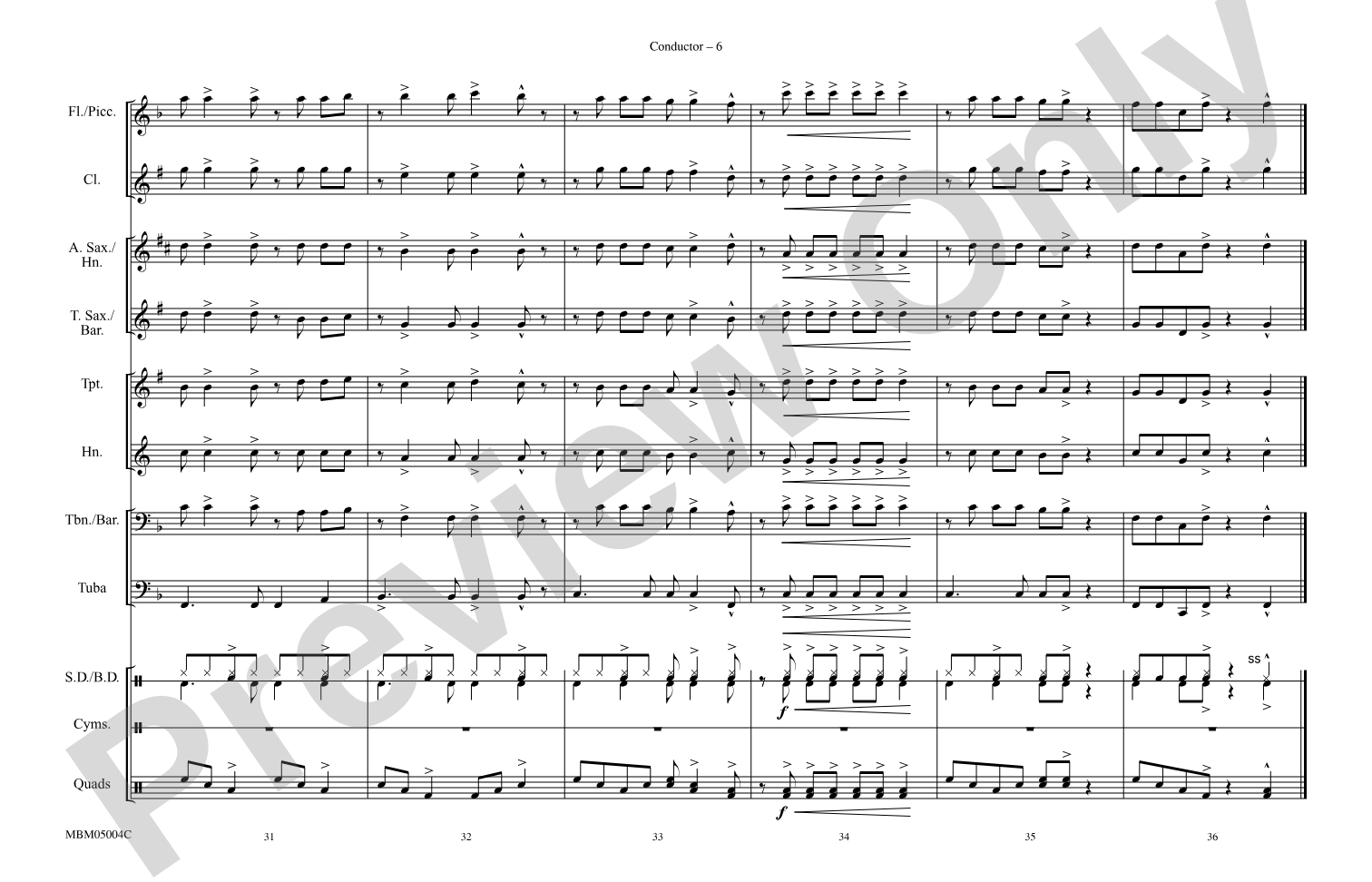 Another Saturday Night: Marching Band Conductor Score & Parts