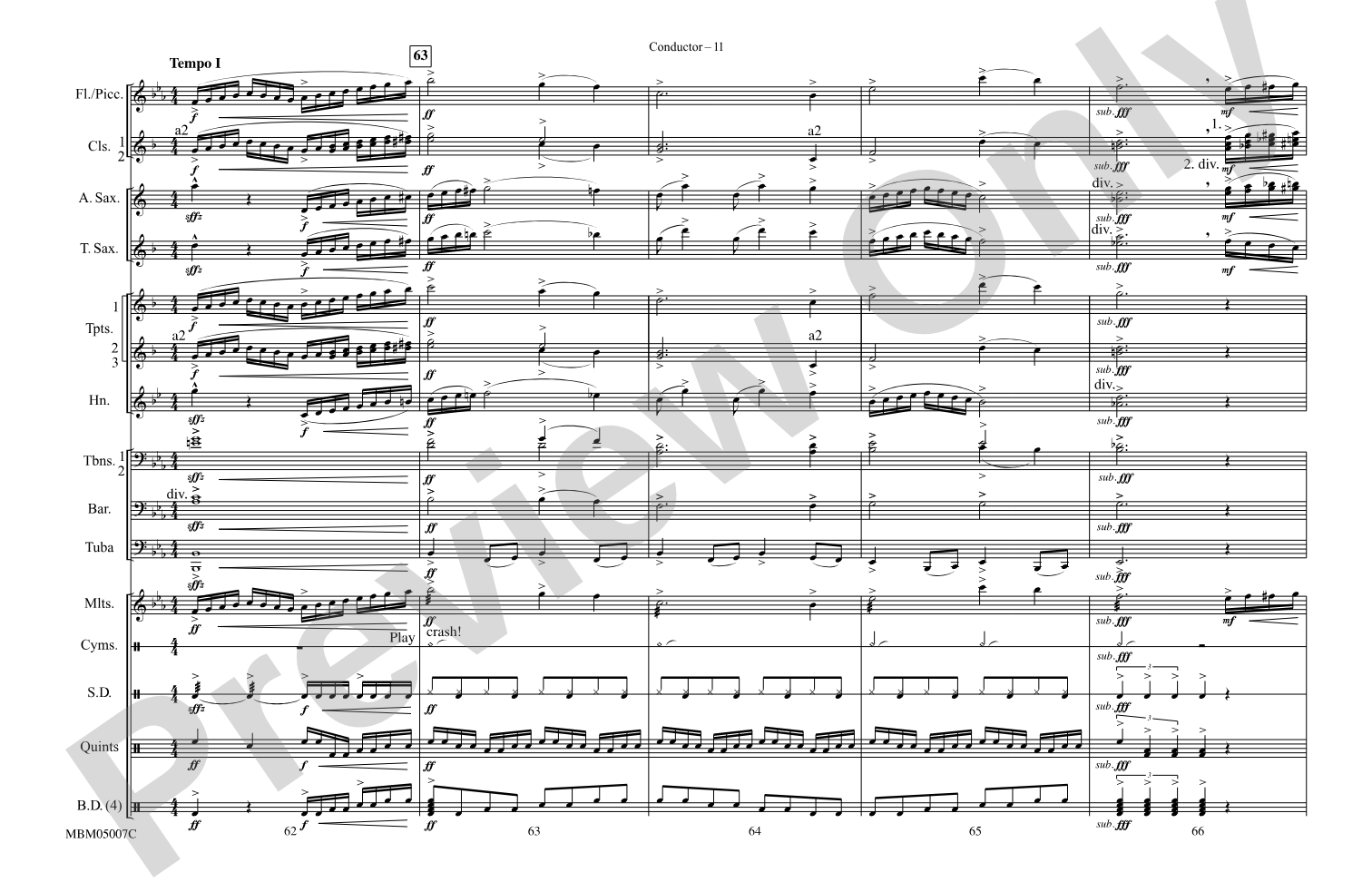 Caravan: Marching Band Conductor Score & Parts