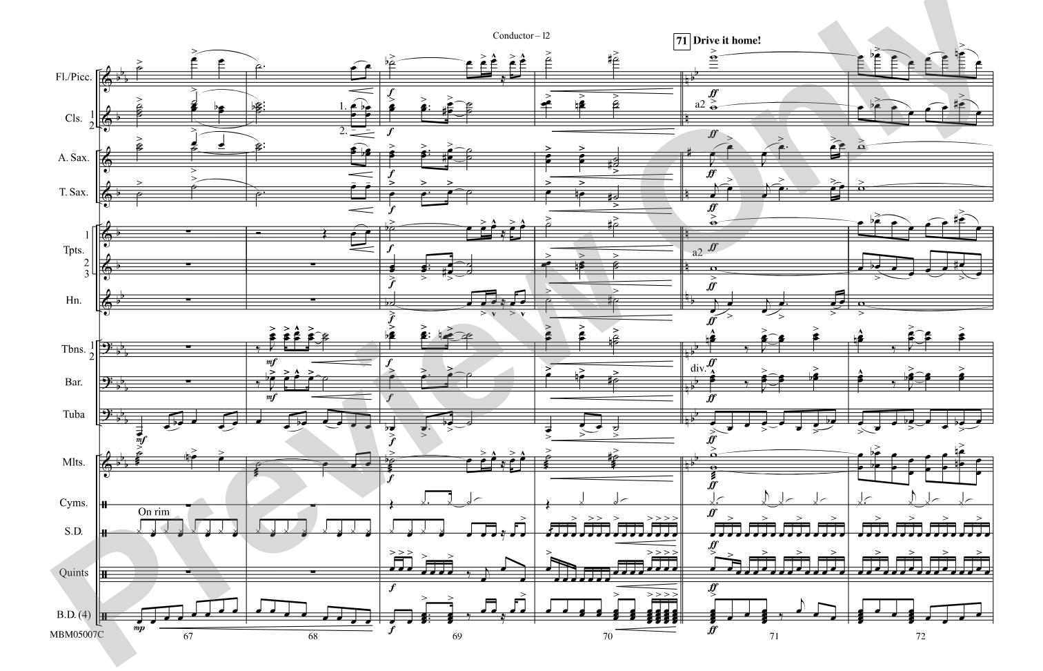 Caravan: Marching Band Conductor Score & Parts