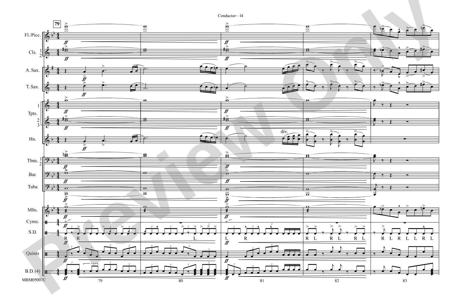 Caravan: Marching Band Conductor Score & Parts