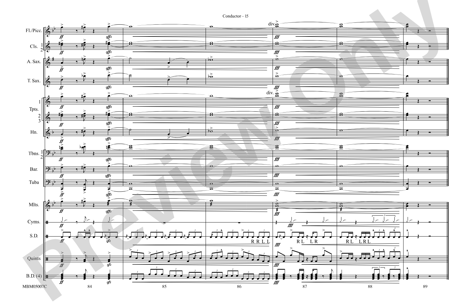 Caravan: Marching Band Conductor Score & Parts