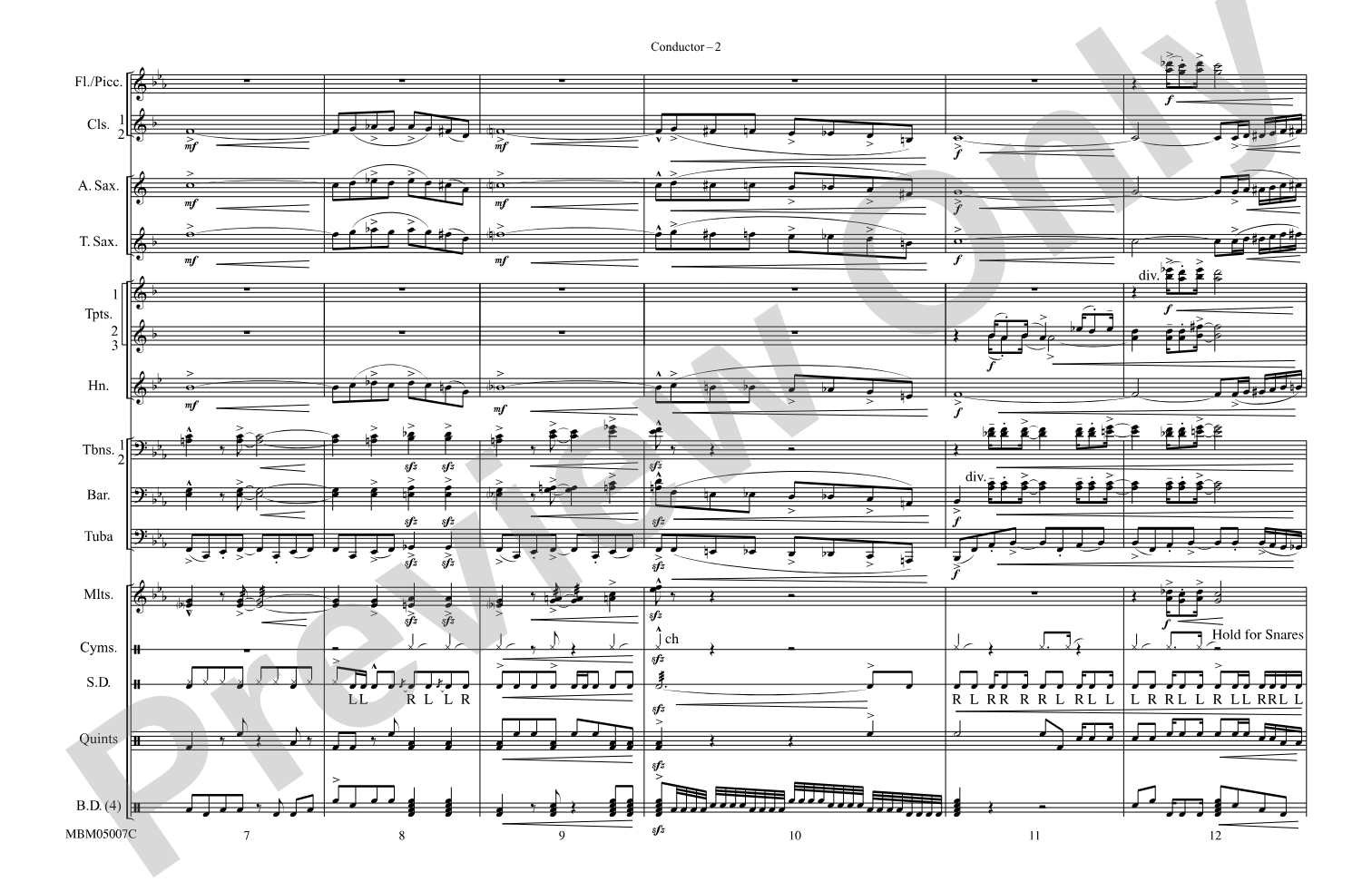 Caravan: Marching Band Conductor Score & Parts