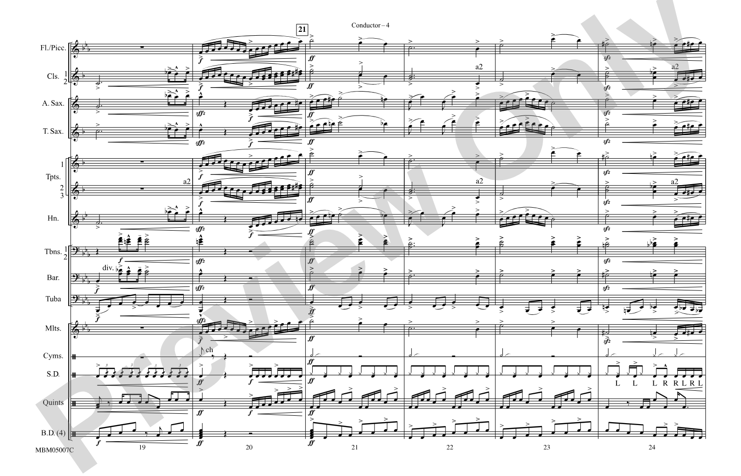 Caravan: Marching Band Conductor Score & Parts