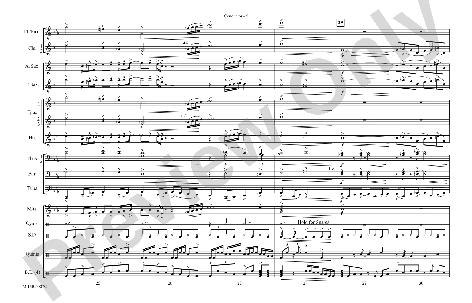 Caravan: Marching Band Conductor Score & Parts