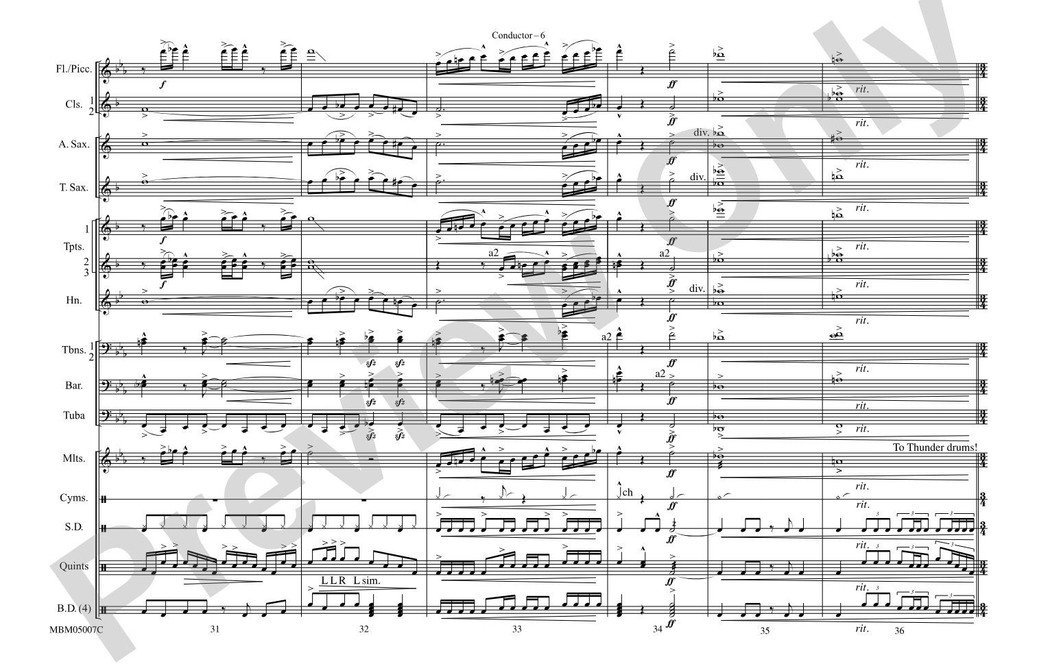 Caravan: Marching Band Conductor Score & Parts