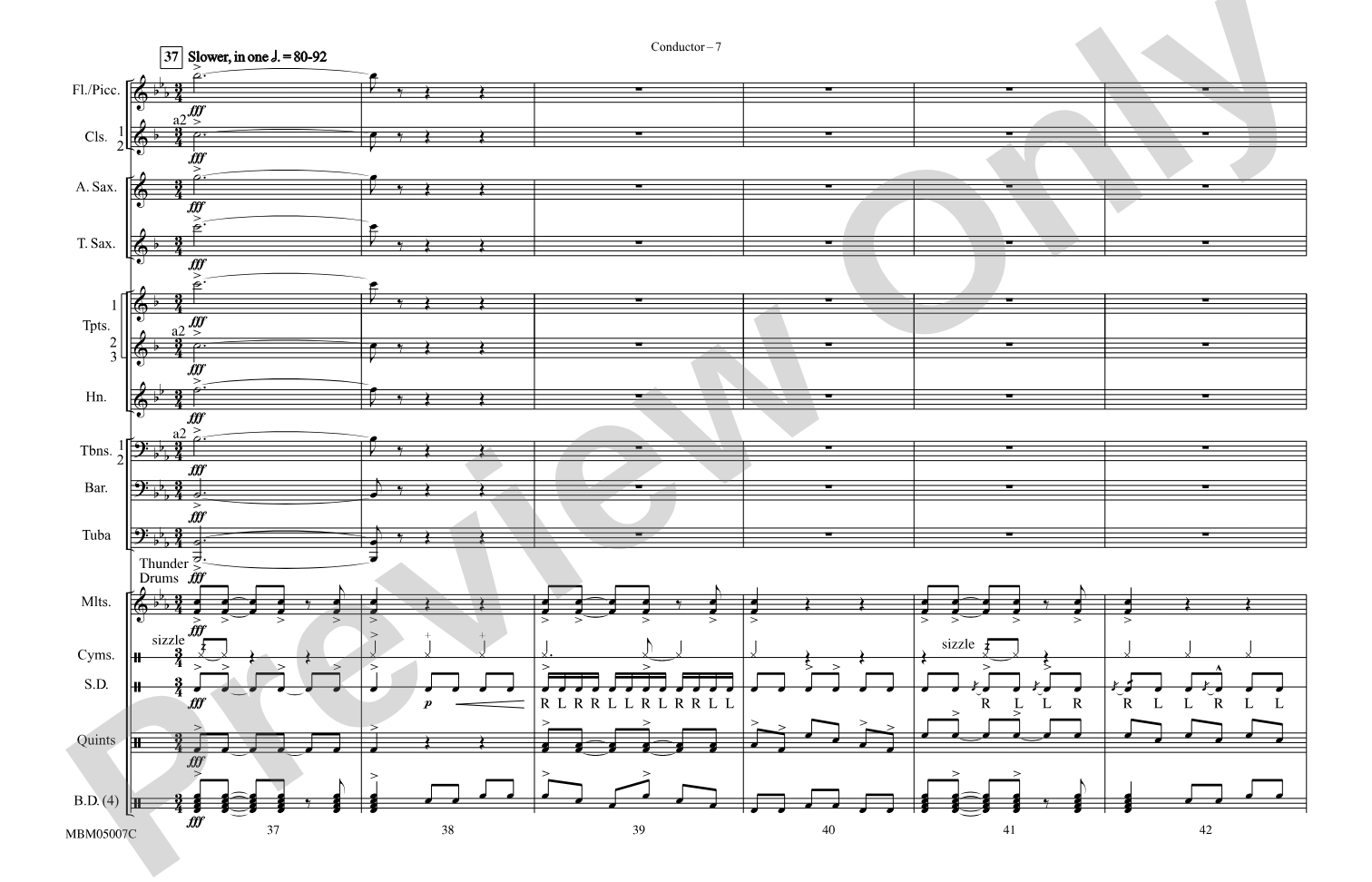Caravan: Marching Band Conductor Score & Parts