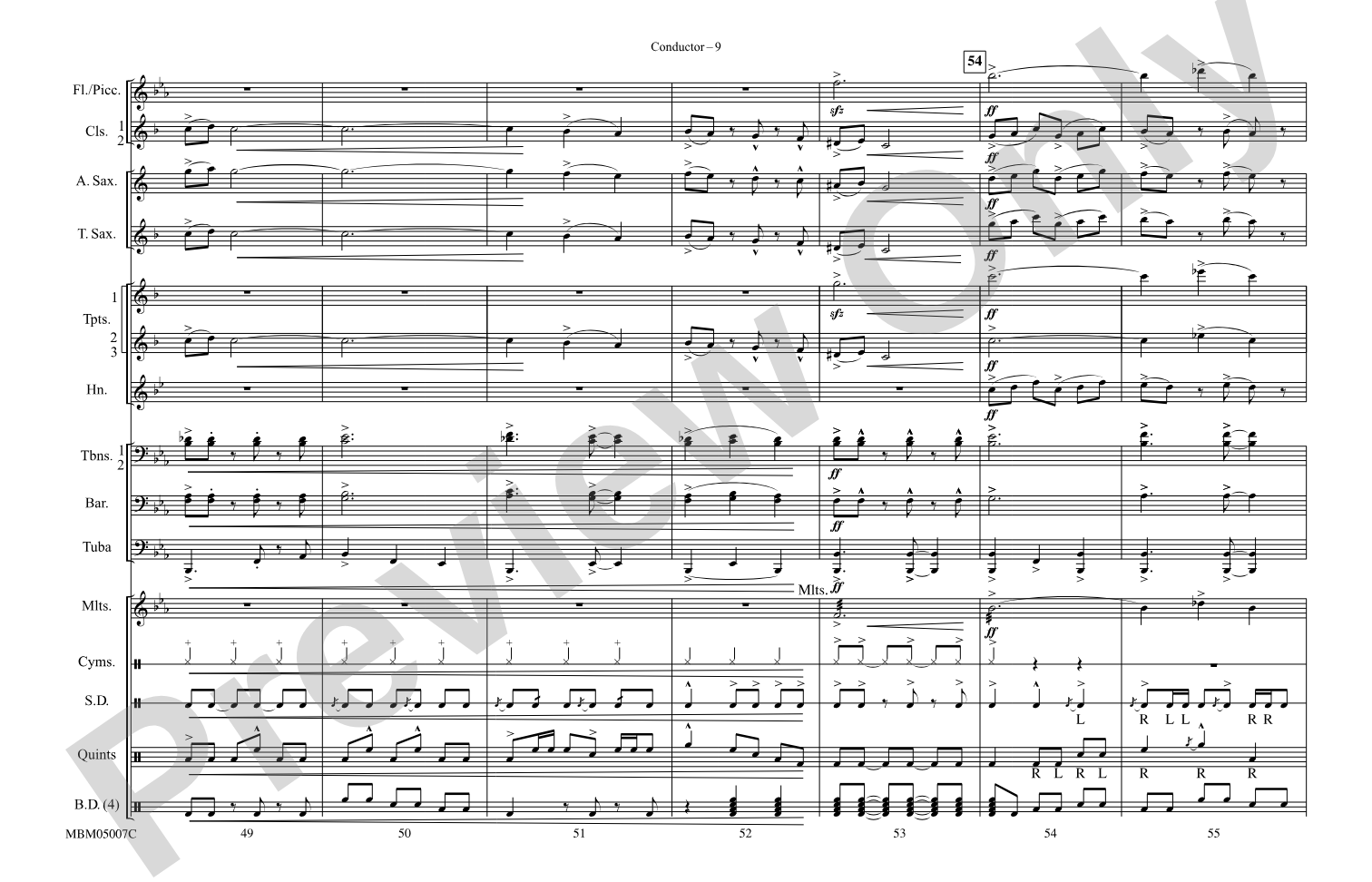 Caravan: Marching Band Conductor Score & Parts