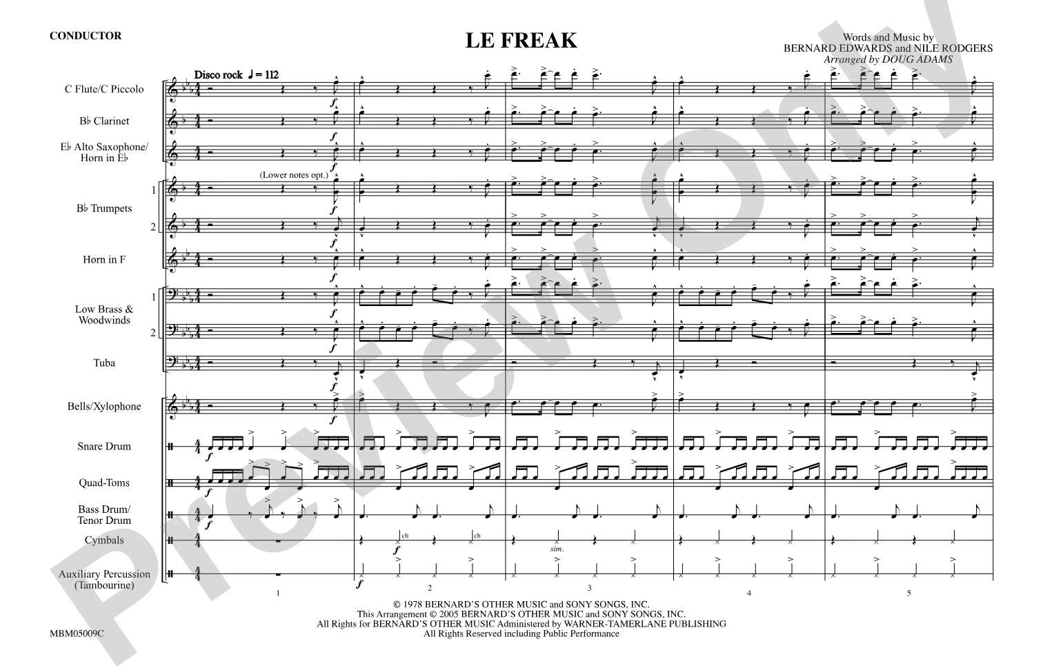 Le Freak: Score