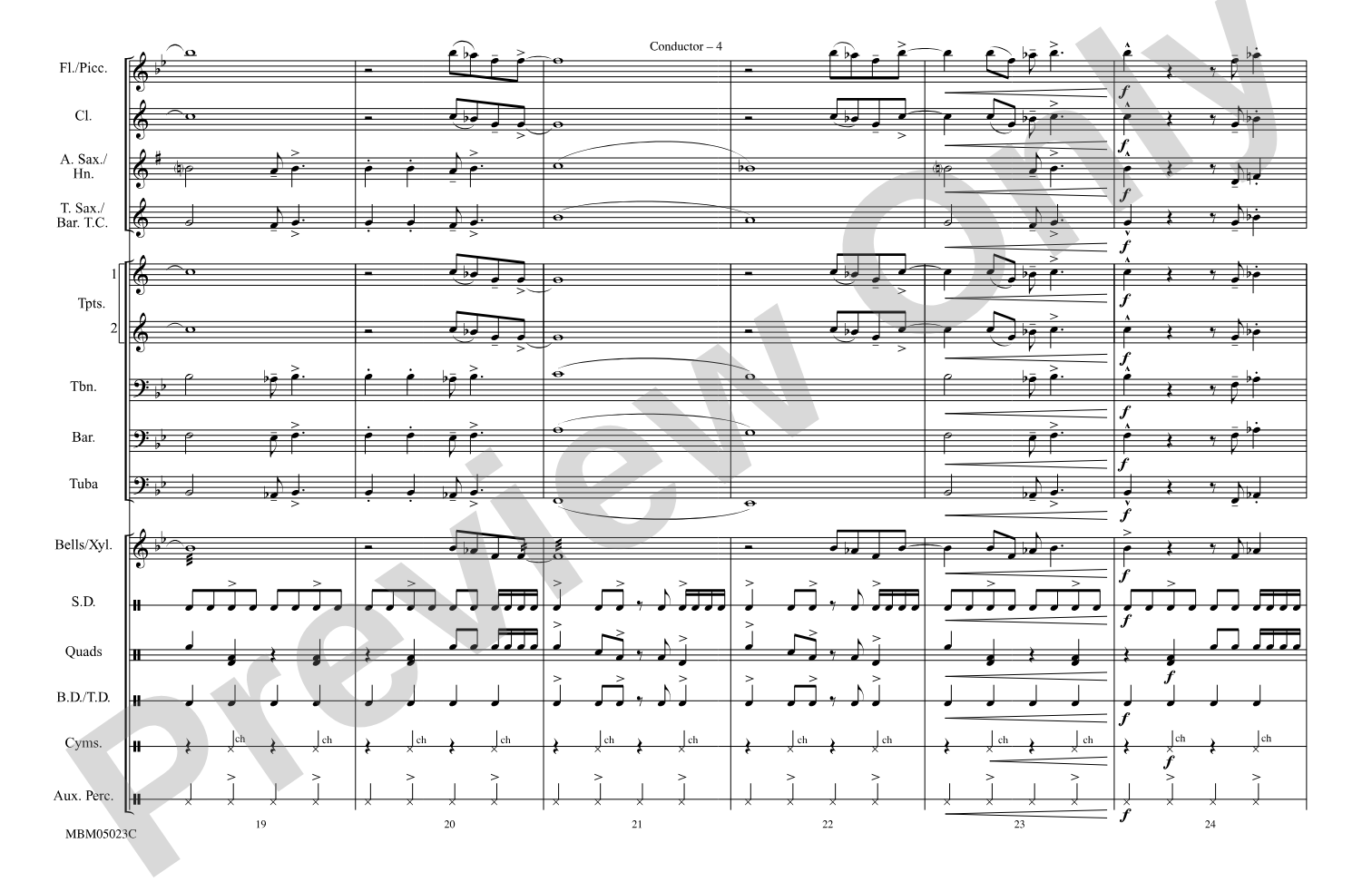 What'd I Say: Marching Band Conductor Score & Parts