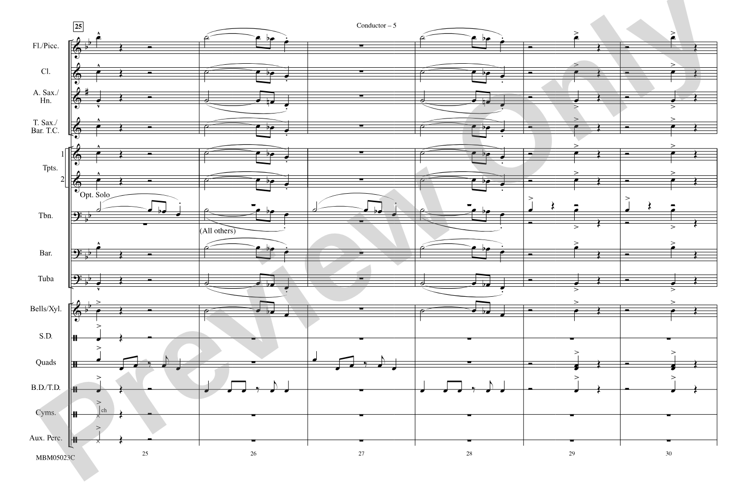 What'd I Say: Marching Band Conductor Score & Parts