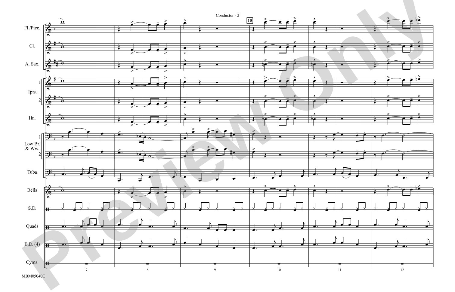 Movin' on Up (Theme from "The Jeffersons"): Marching Band Conductor Score & Parts