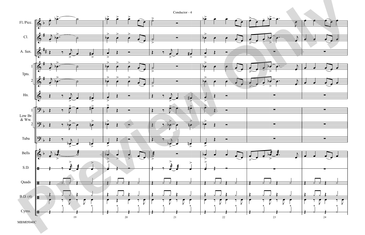 Movin' on Up (Theme from "The Jeffersons"): Marching Band Conductor Score & Parts