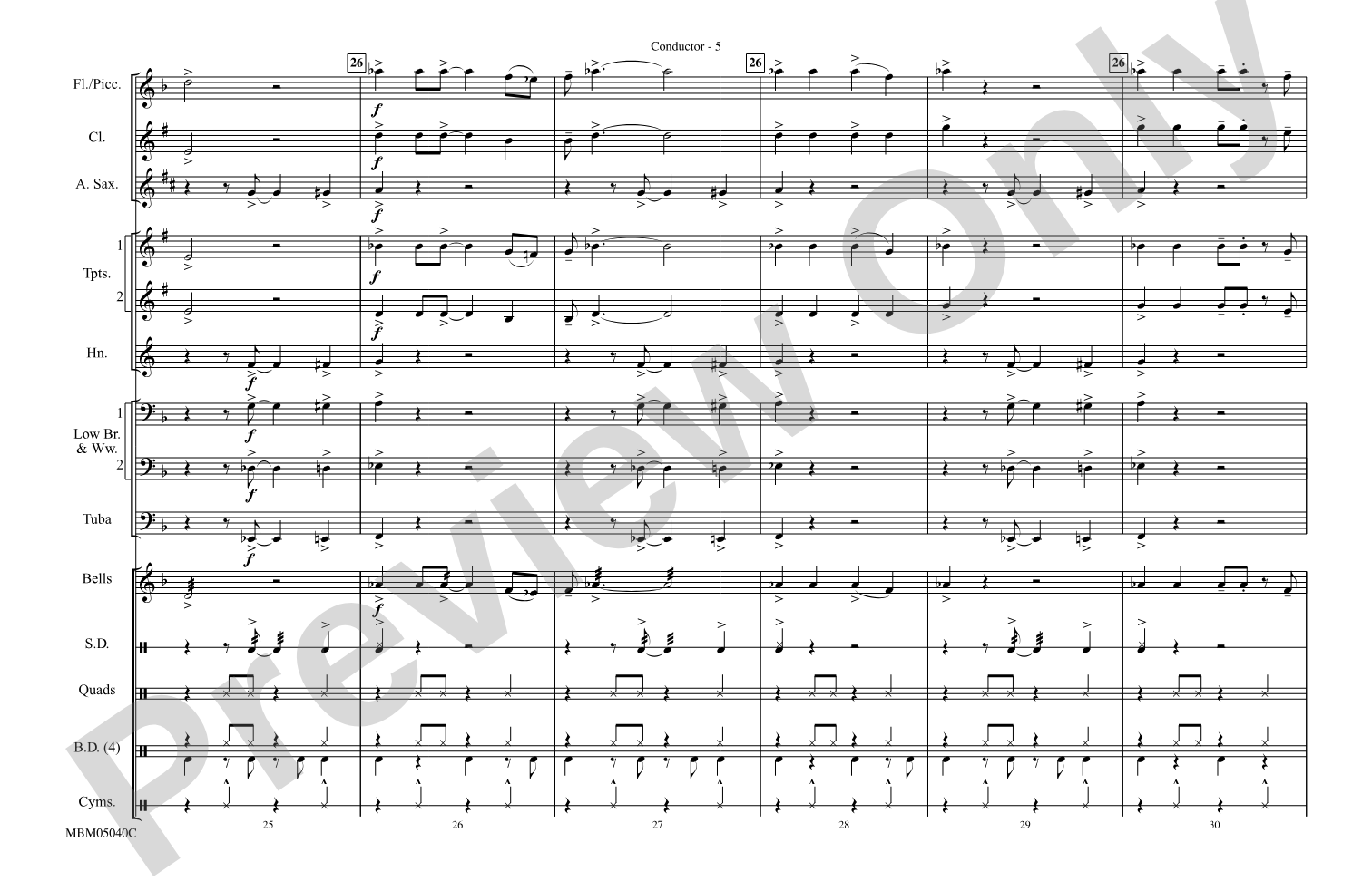 Movin' on Up (Theme from "The Jeffersons"): Marching Band Conductor Score & Parts
