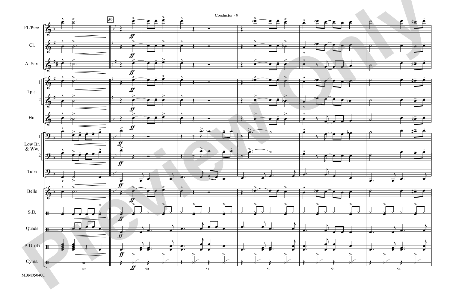 Movin' on Up (Theme from "The Jeffersons"): Marching Band Conductor Score & Parts