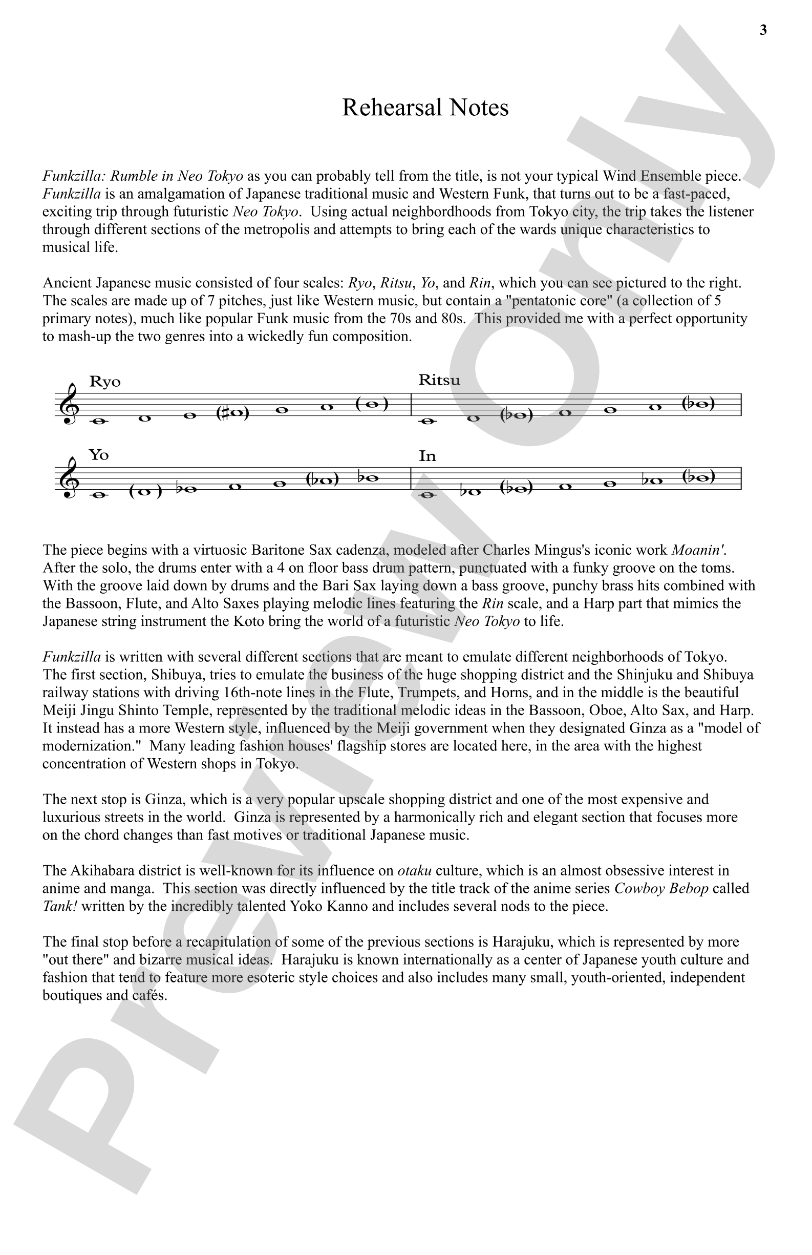 Funkzilla: Rumble in Neo Tokyo: Concert Band Conductor Score & Parts