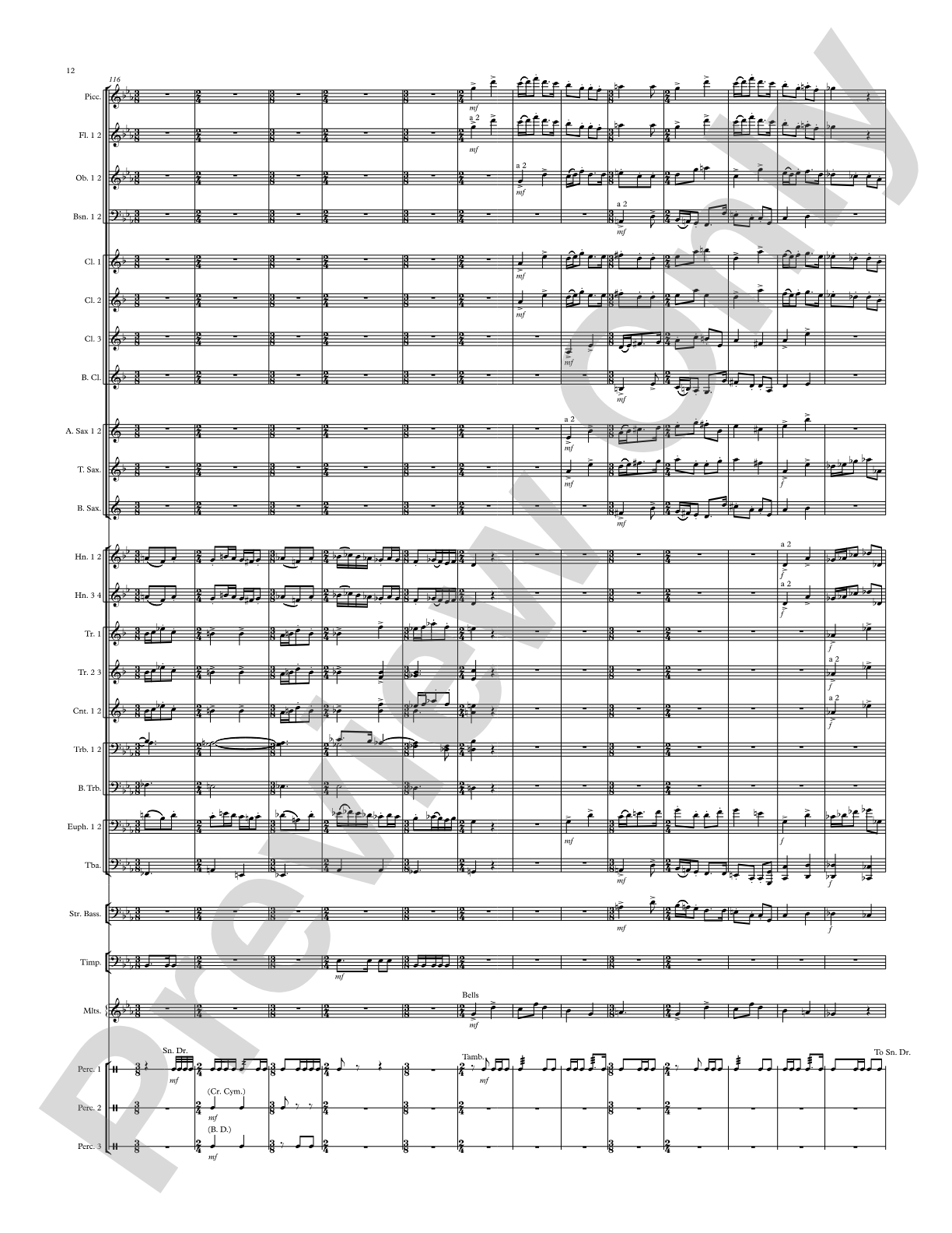 Modal Tune: Concert Band Conductor Score & Parts