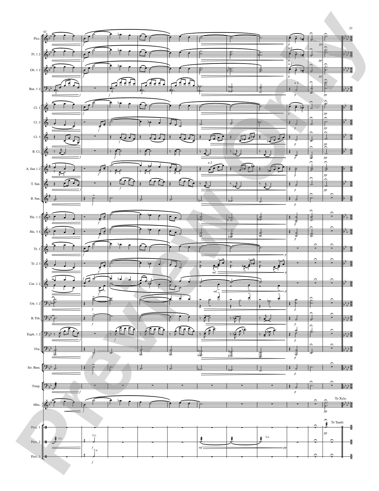Modal Tune: Concert Band Conductor Score & Parts