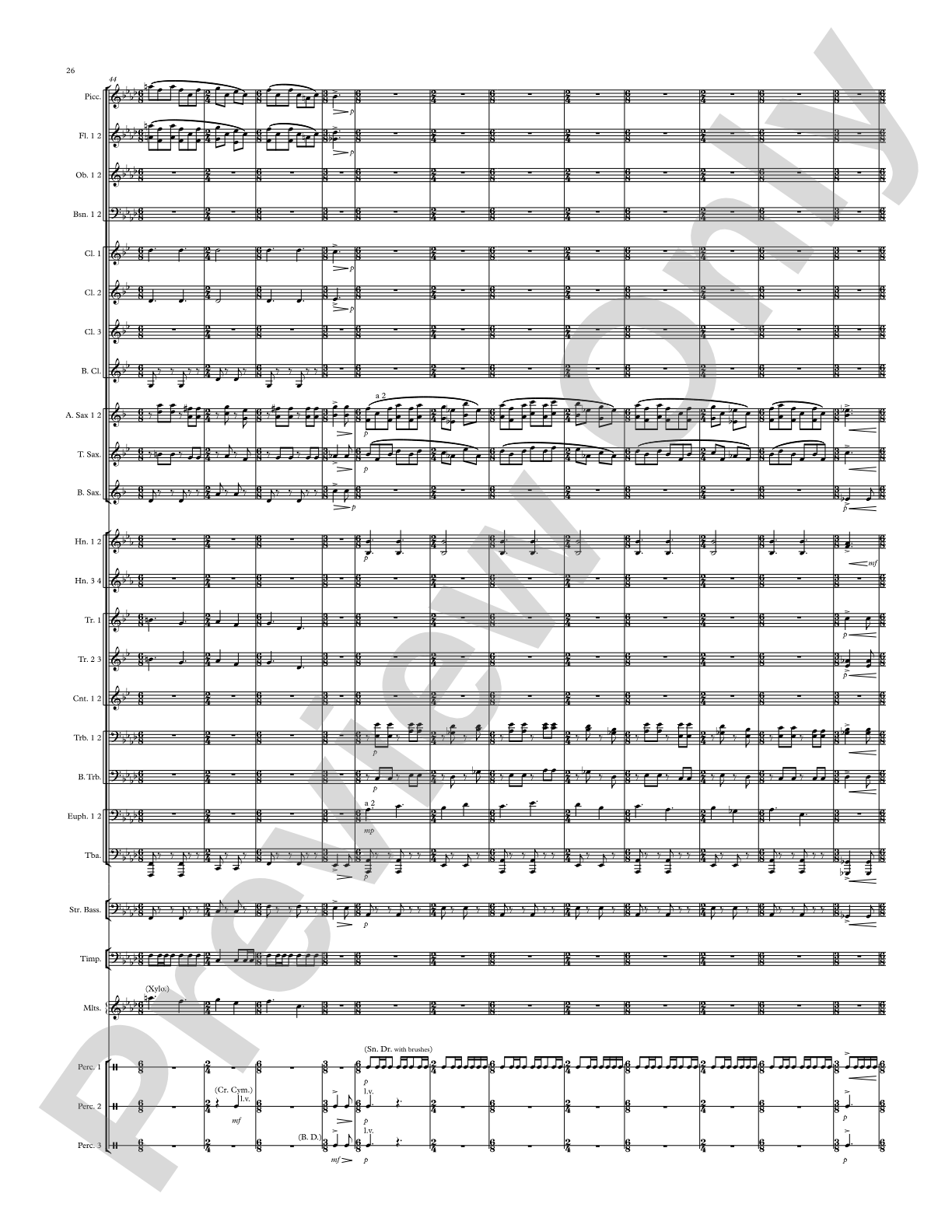 Modal Tune: Concert Band Conductor Score & Parts