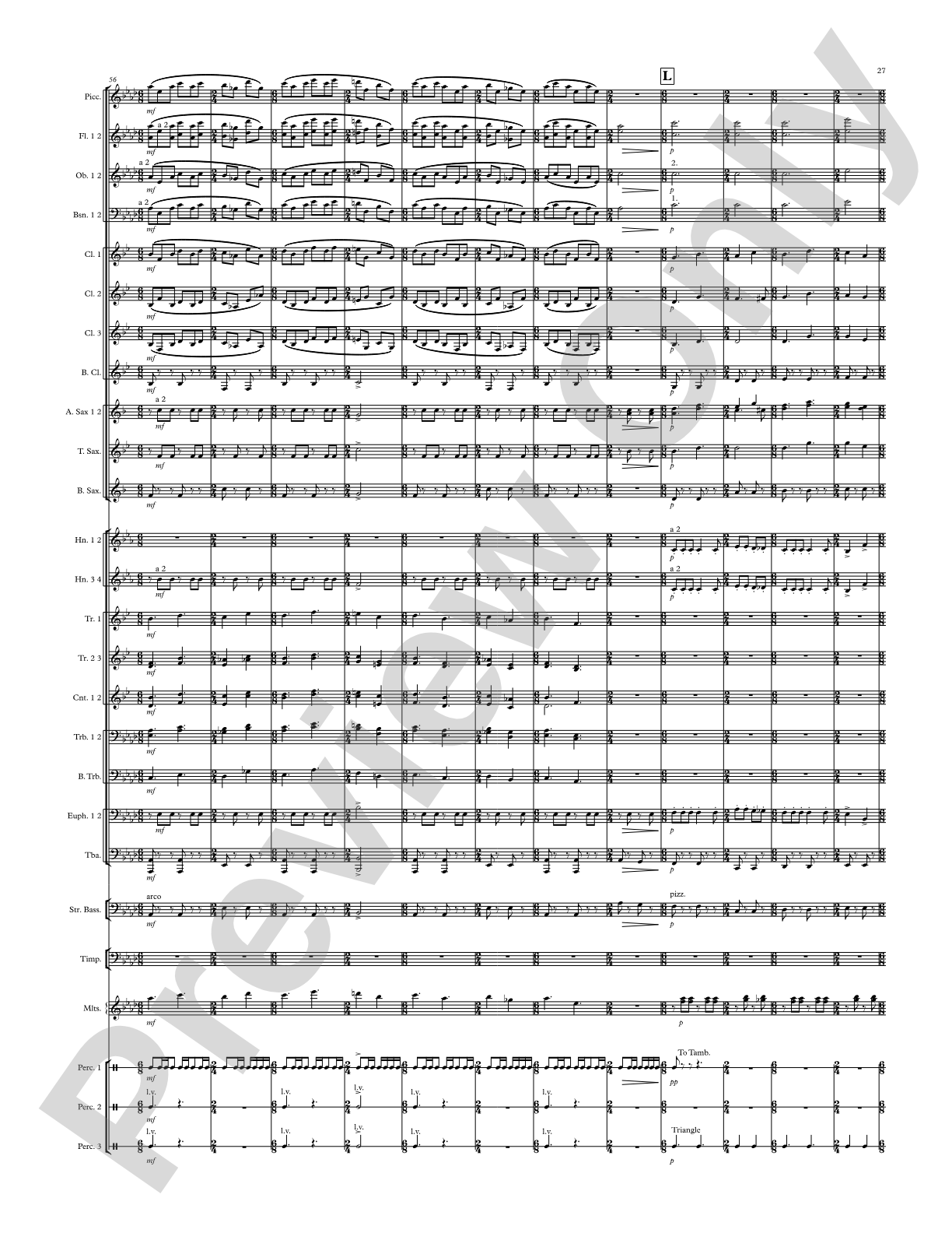 Modal Tune: Concert Band Conductor Score & Parts
