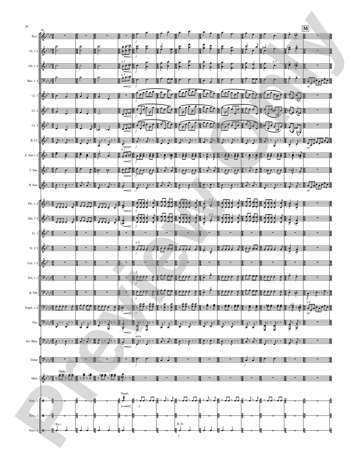 Modal Tune: Concert Band Conductor Score & Parts