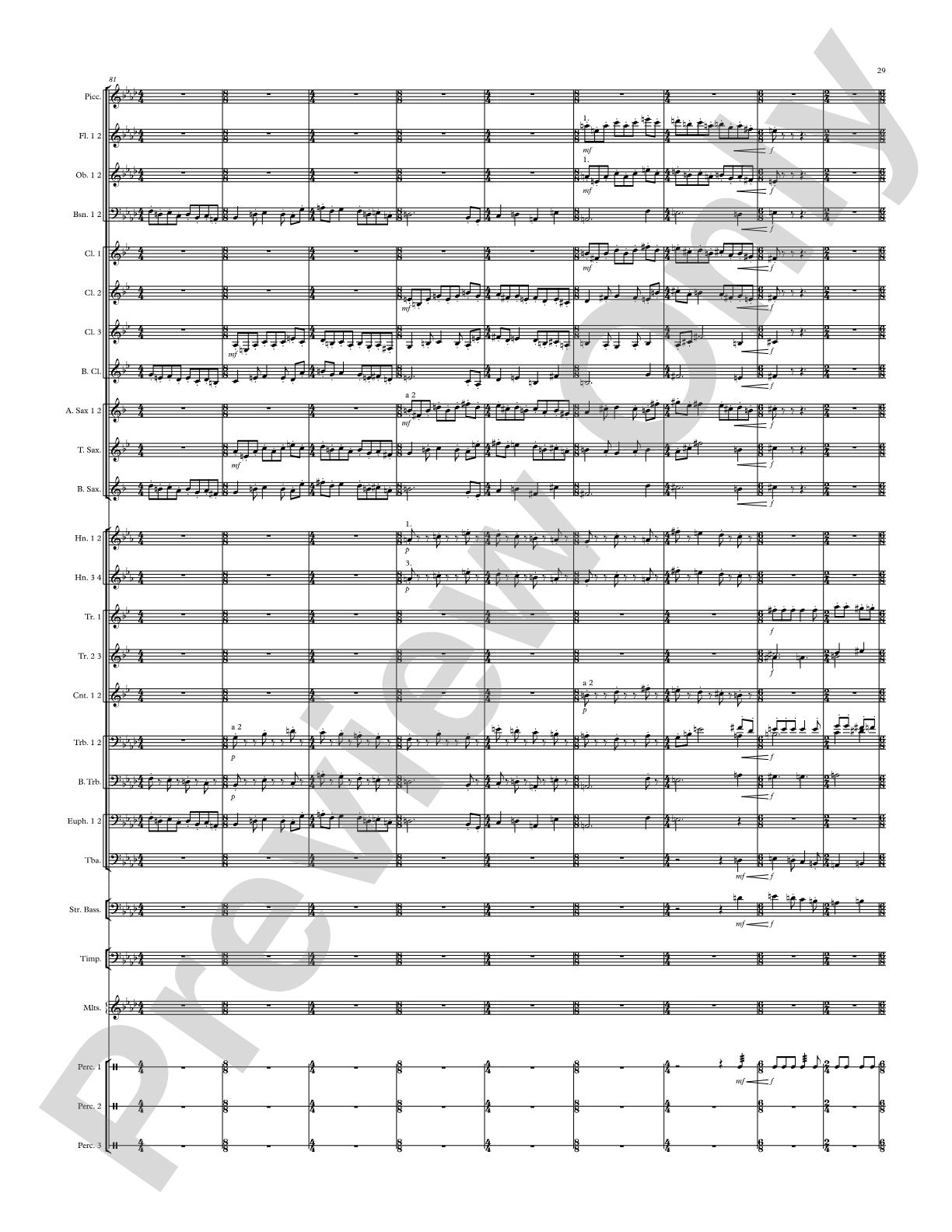 Modal Tune: Concert Band Conductor Score & Parts