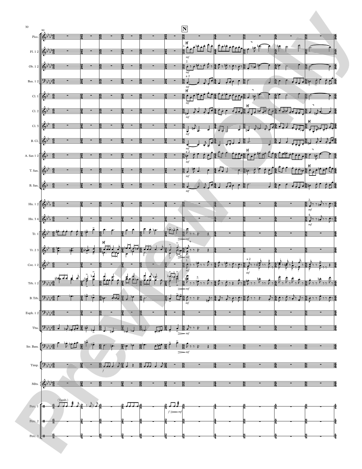 Modal Tune: Concert Band Conductor Score & Parts