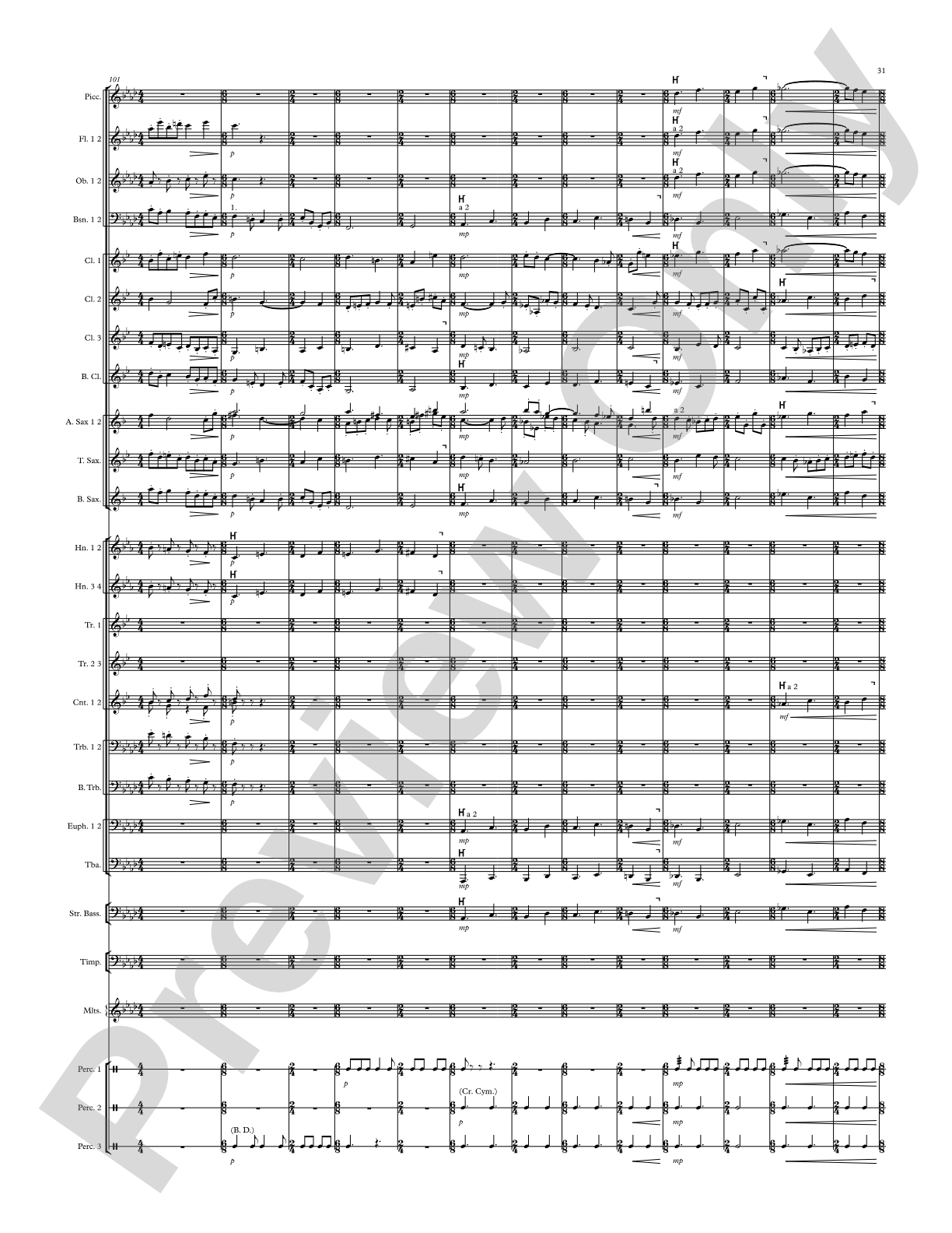 Modal Tune: Concert Band Conductor Score & Parts