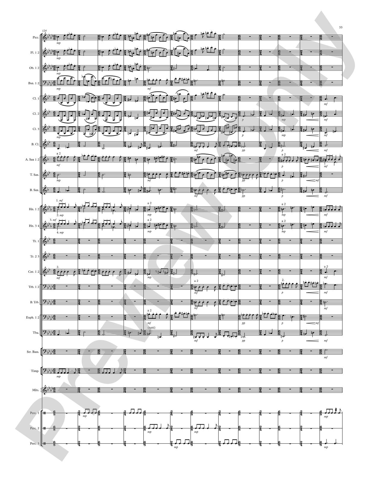Modal Tune: Concert Band Conductor Score & Parts