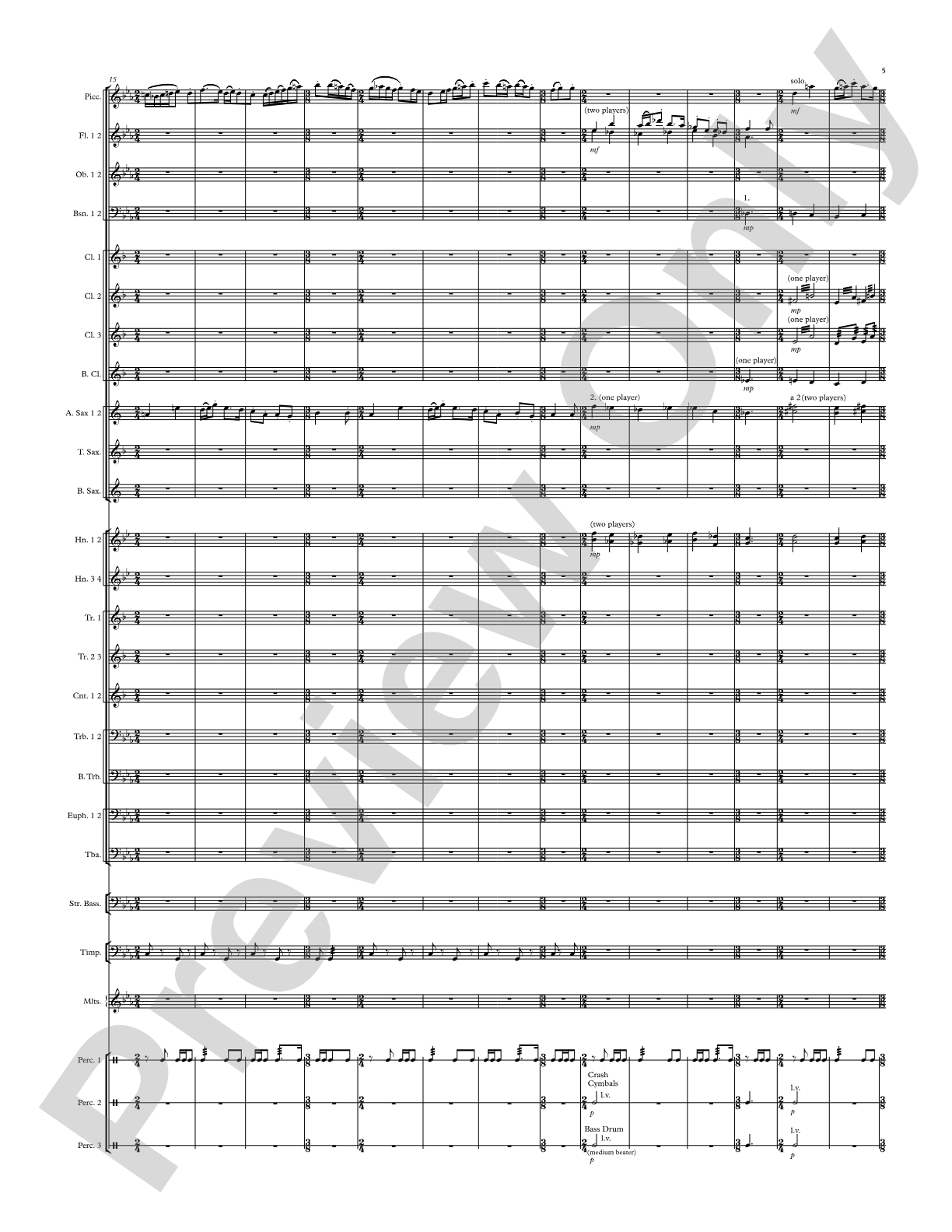 Modal Tune: Concert Band Conductor Score & Parts